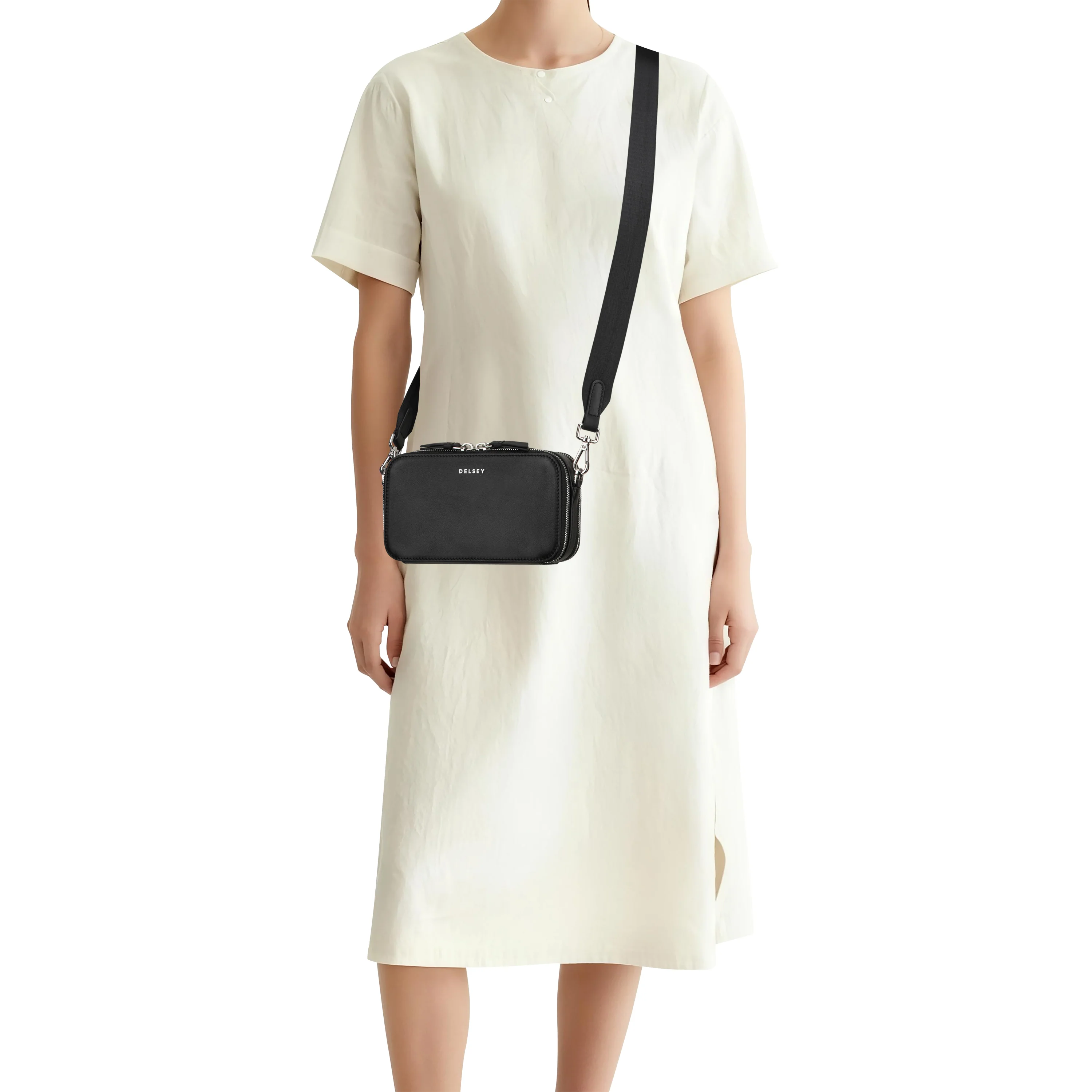 Le cuir lisse - Mini pochette avec bandoulière - Image 12