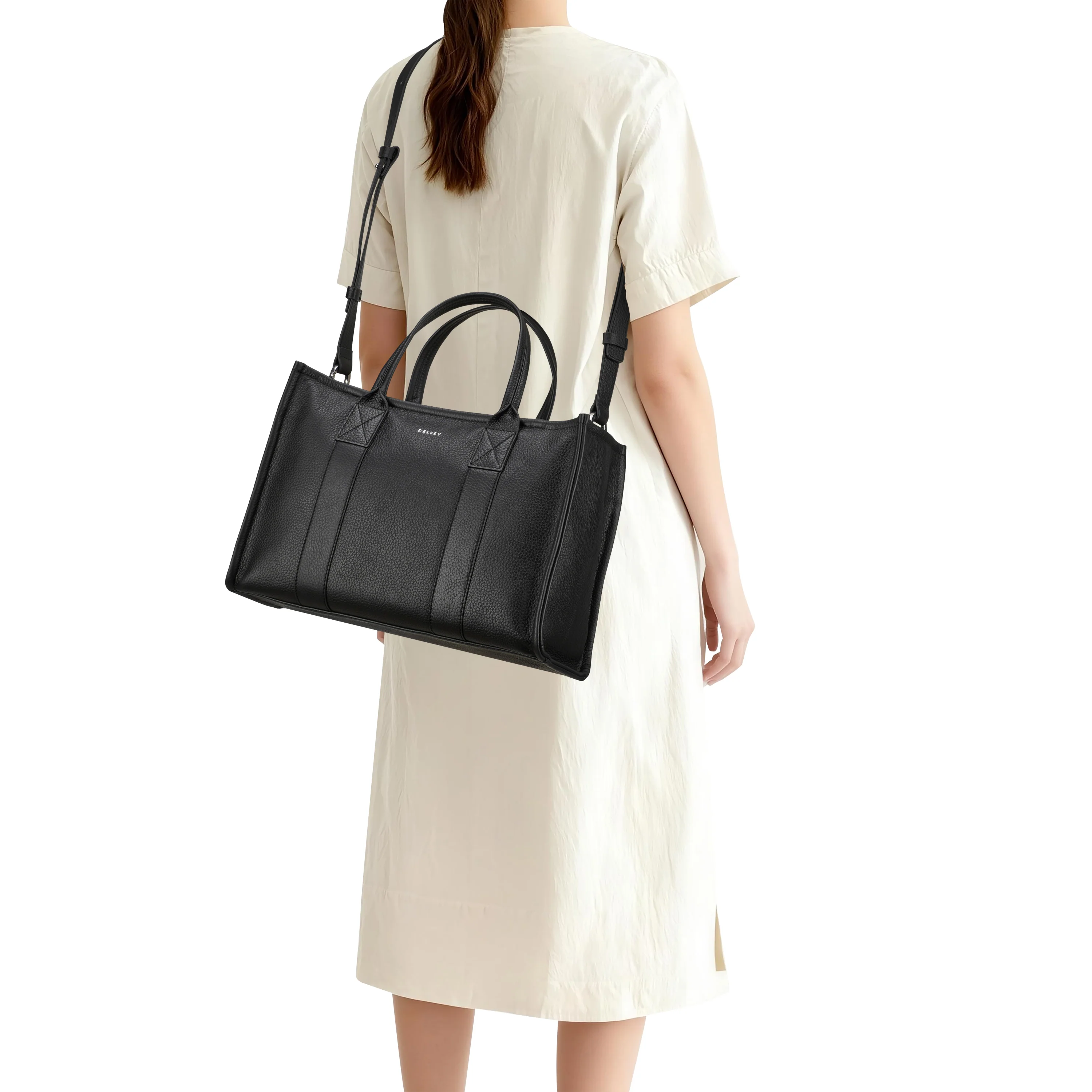 Le cuir grainé - Sac à main zippé - Image 13