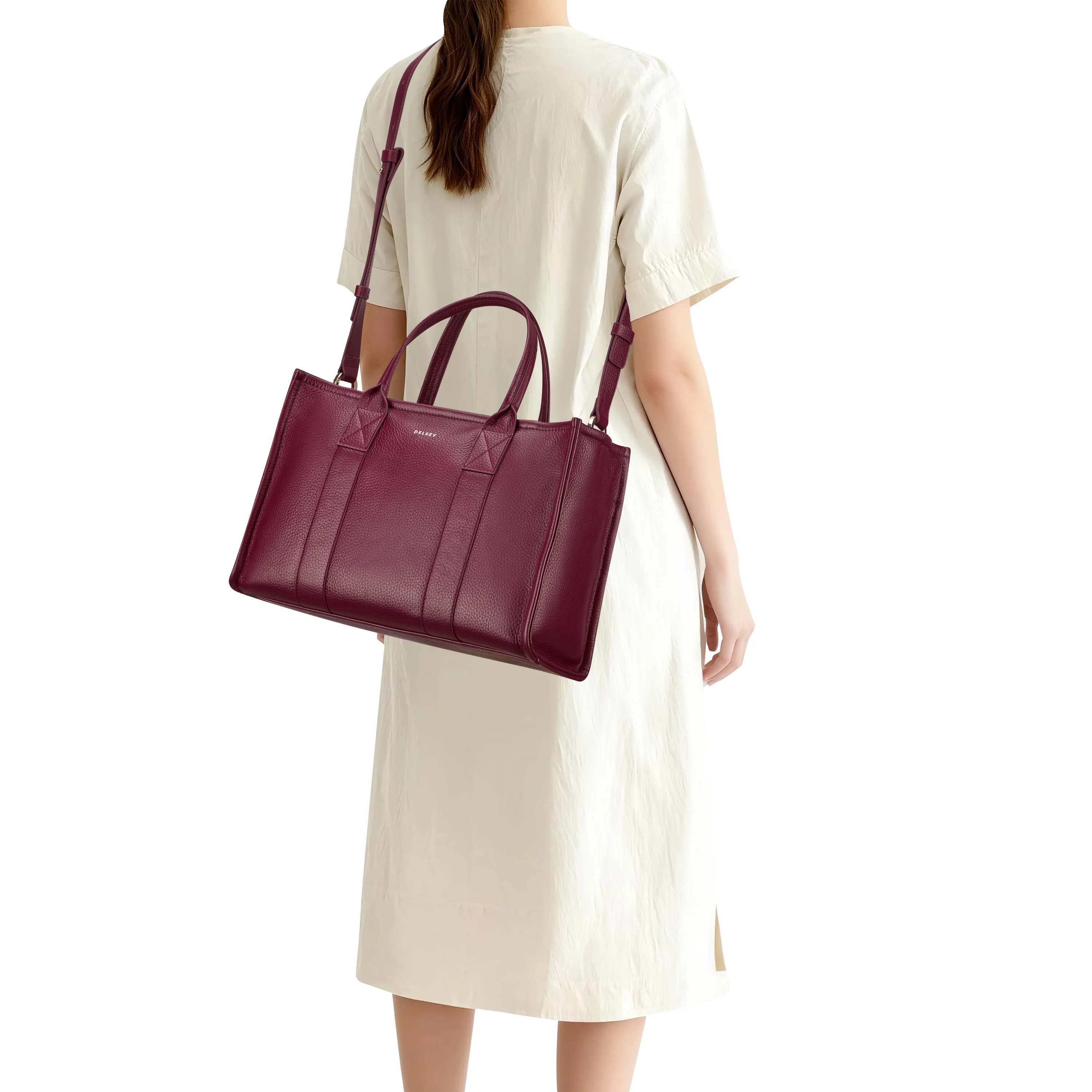 Le cuir grainé - Sac à main zippé - Image 6