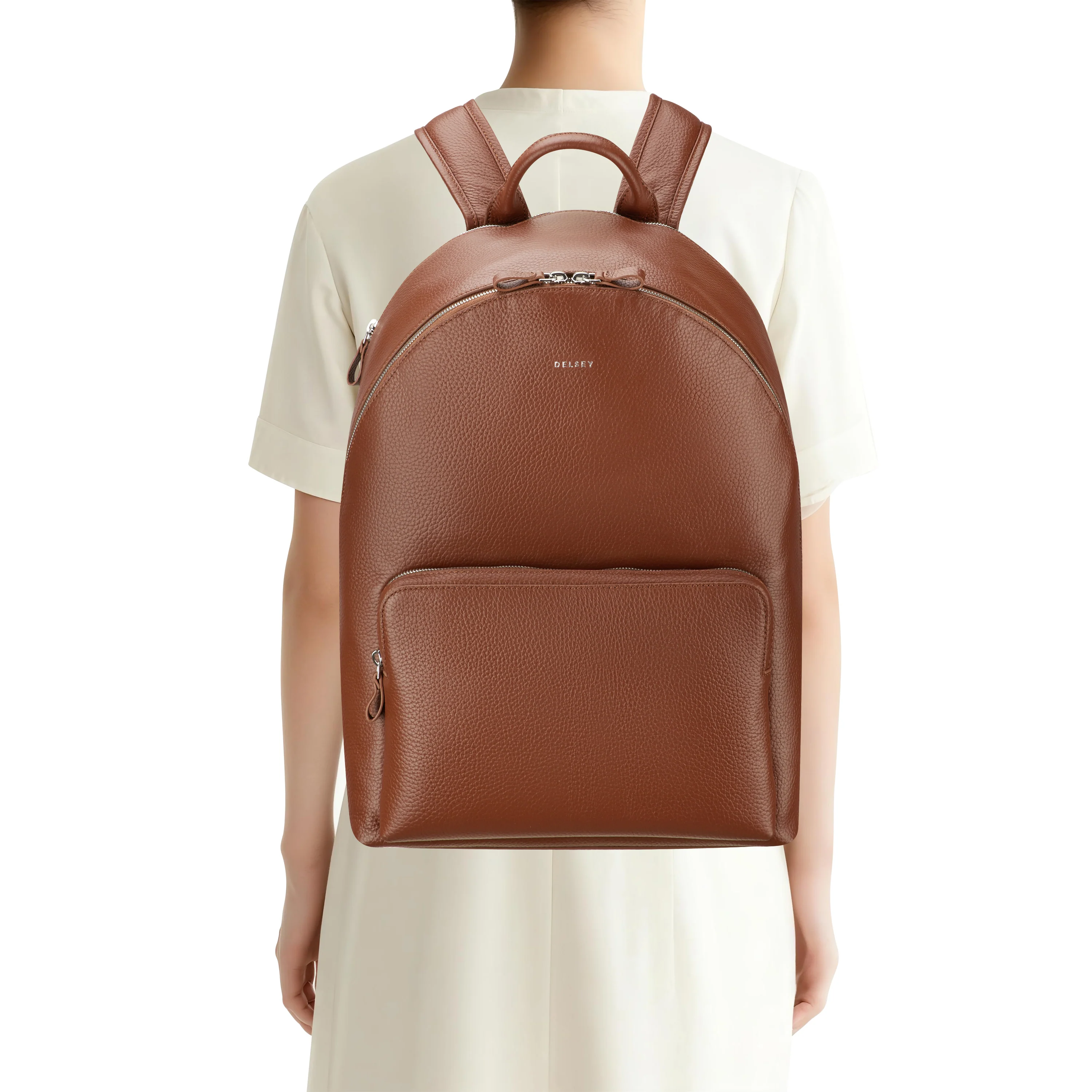 Le cuir grainé - Sac à dos en cuir avec 2 compartiments - Image 11