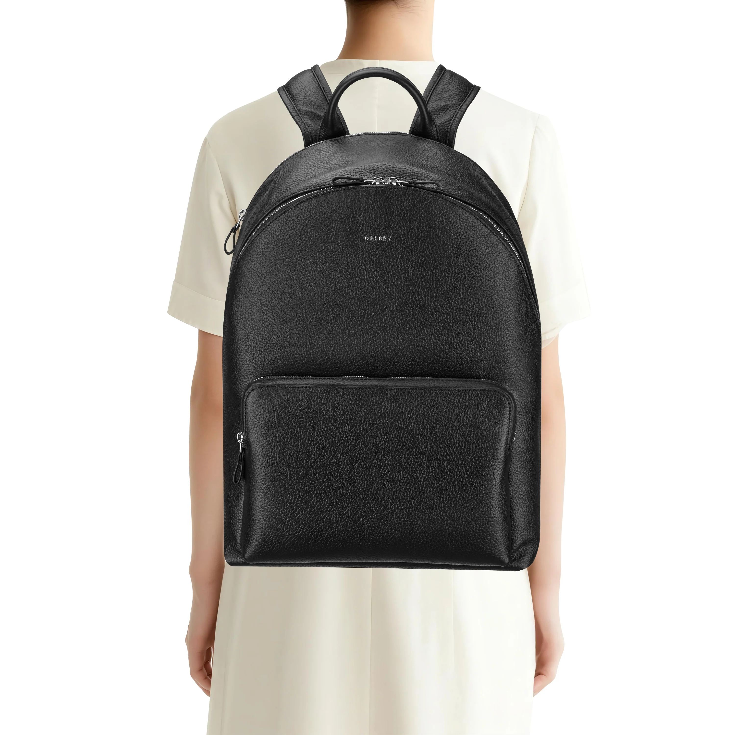 Le cuir grainé - Sac à dos en cuir avec 2 compartiments - Image 5